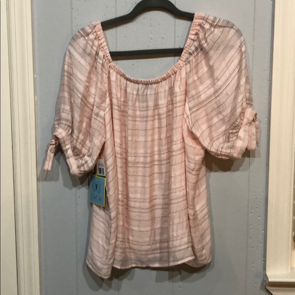 *NEW* CeCe pink shirt size large nwt - Picture 3 of 3